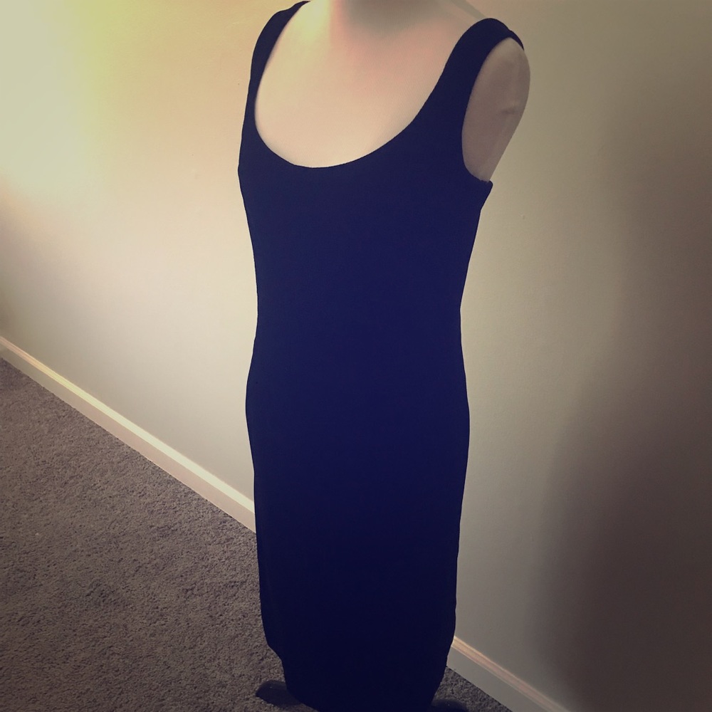 Vintage Victor Costa velour scoop neck dress